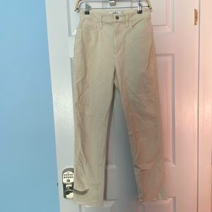 Hollister Cream Ultra High Rise Corduroy Pants
